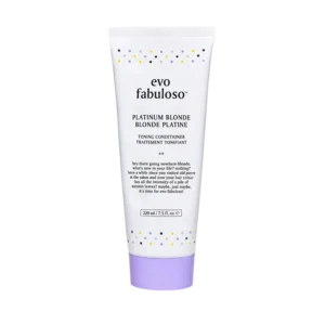Witte tube evo fabuloso Platinum Blonde toning conditioner van 220 ml met paarse dop.