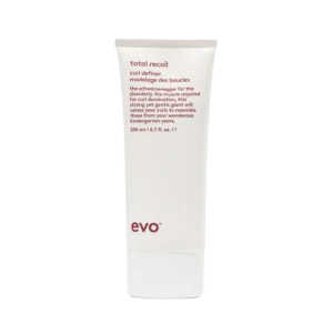Witte tube van 200 ml Evo Total Recoil Curl Definer met paarse opdruk.