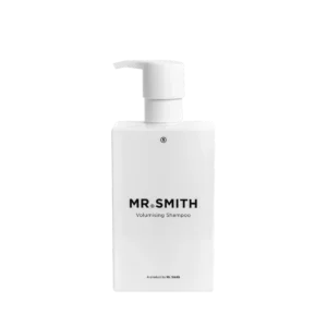 Witte pompflacon van Mr. Smith Volumising Shampoo van 275 ml.